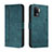 Custodia Portafoglio In Pelle Cover con Supporto H01X per Oppo Reno5 F Verde