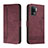 Custodia Portafoglio In Pelle Cover con Supporto H01X per Oppo Reno5 Lite Rosso