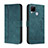 Custodia Portafoglio In Pelle Cover con Supporto H01X per Realme 7i RMX2193 Verde