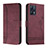 Custodia Portafoglio In Pelle Cover con Supporto H01X per Realme 9 4G Rosso