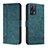 Custodia Portafoglio In Pelle Cover con Supporto H01X per Realme 9 Pro+ Plus 5G Verde