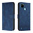 Custodia Portafoglio In Pelle Cover con Supporto H01X per Realme C21Y Blu