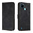 Custodia Portafoglio In Pelle Cover con Supporto H01X per Realme C21Y Nero