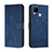 Custodia Portafoglio In Pelle Cover con Supporto H01X per Realme C25S Blu