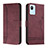 Custodia Portafoglio In Pelle Cover con Supporto H01X per Realme C30 Rosso