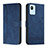 Custodia Portafoglio In Pelle Cover con Supporto H01X per Realme C30s Blu