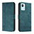 Custodia Portafoglio In Pelle Cover con Supporto H01X per Realme C30s Verde