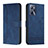 Custodia Portafoglio In Pelle Cover con Supporto H01X per Realme C35 Blu