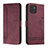 Custodia Portafoglio In Pelle Cover con Supporto H01X per Samsung Galaxy A03 Rosso