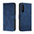Custodia Portafoglio In Pelle Cover con Supporto H01X per Sony Xperia 1 III Blu