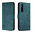 Custodia Portafoglio In Pelle Cover con Supporto H01X per Sony Xperia 1 V Verde