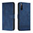 Custodia Portafoglio In Pelle Cover con Supporto H01X per Sony Xperia 10 IV SO-52C Blu