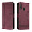 Custodia Portafoglio In Pelle Cover con Supporto H01X per Vivo Y11 Rosso