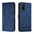 Custodia Portafoglio In Pelle Cover con Supporto H01X per Vivo Y12A Blu