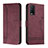 Custodia Portafoglio In Pelle Cover con Supporto H01X per Vivo Y12A Rosso