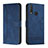 Custodia Portafoglio In Pelle Cover con Supporto H01X per Vivo Y17 Blu