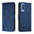 Custodia Portafoglio In Pelle Cover con Supporto H01X per Vivo Y51s 5G Blu