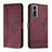 Custodia Portafoglio In Pelle Cover con Supporto H01X per Vivo Y72t Rosso