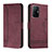 Custodia Portafoglio In Pelle Cover con Supporto H01X per Xiaomi Mi 11T 5G Rosso