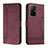 Custodia Portafoglio In Pelle Cover con Supporto H01X per Xiaomi Mi 11T Pro 5G Rosso