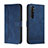 Custodia Portafoglio In Pelle Cover con Supporto H01X per Xiaomi Mi Note 10 Lite Blu