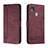 Custodia Portafoglio In Pelle Cover con Supporto H01X per Xiaomi POCO C3 Rosso