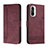 Custodia Portafoglio In Pelle Cover con Supporto H01X per Xiaomi Poco F3 5G Rosso