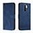 Custodia Portafoglio In Pelle Cover con Supporto H01X per Xiaomi Poco M2 Blu