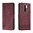 Custodia Portafoglio In Pelle Cover con Supporto H01X per Xiaomi Poco M2 Rosso