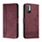 Custodia Portafoglio In Pelle Cover con Supporto H01X per Xiaomi POCO M3 Pro 5G Rosso