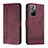 Custodia Portafoglio In Pelle Cover con Supporto H01X per Xiaomi Poco M4 Pro 5G Rosso