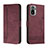 Custodia Portafoglio In Pelle Cover con Supporto H01X per Xiaomi Poco M5S Rosso