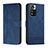 Custodia Portafoglio In Pelle Cover con Supporto H01X per Xiaomi Poco X4 NFC Blu