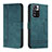 Custodia Portafoglio In Pelle Cover con Supporto H01X per Xiaomi Poco X4 NFC Verde