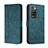 Custodia Portafoglio In Pelle Cover con Supporto H01X per Xiaomi Redmi 10 (2022) Verde