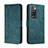 Custodia Portafoglio In Pelle Cover con Supporto H01X per Xiaomi Redmi 10 4G Verde