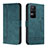 Custodia Portafoglio In Pelle Cover con Supporto H01X per Xiaomi Redmi K40S 5G Verde