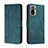 Custodia Portafoglio In Pelle Cover con Supporto H01X per Xiaomi Redmi Note 10 4G Verde