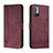 Custodia Portafoglio In Pelle Cover con Supporto H01X per Xiaomi Redmi Note 10T 5G Rosso