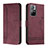 Custodia Portafoglio In Pelle Cover con Supporto H01X per Xiaomi Redmi Note 11 5G Rosso