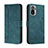 Custodia Portafoglio In Pelle Cover con Supporto H01X per Xiaomi Redmi Note 11 SE India 4G Verde