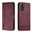 Custodia Portafoglio In Pelle Cover con Supporto H01X per Xiaomi Redmi Note 11S 4G Rosso