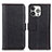 Custodia Portafoglio In Pelle Cover con Supporto H02 per Apple iPhone 14 Pro Nero