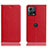 Custodia Portafoglio In Pelle Cover con Supporto H02P per Motorola Moto Edge S30 Pro 5G Rosso