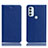 Custodia Portafoglio In Pelle Cover con Supporto H02P per Motorola Moto G71 5G Blu