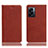 Custodia Portafoglio In Pelle Cover con Supporto H02P per Oppo A77 5G Marrone