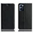 Custodia Portafoglio In Pelle Cover con Supporto H02P per Oppo Find X5 Lite 5G Nero