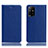 Custodia Portafoglio In Pelle Cover con Supporto H02P per Oppo Reno5 Z 5G Blu