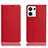 Custodia Portafoglio In Pelle Cover con Supporto H02P per Oppo Reno9 Pro 5G Rosso