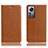Custodia Portafoglio In Pelle Cover con Supporto H02P per Xiaomi Mi 12 5G Marrone Chiaro